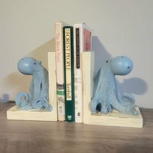 Coastal Style Octopus Book Ends